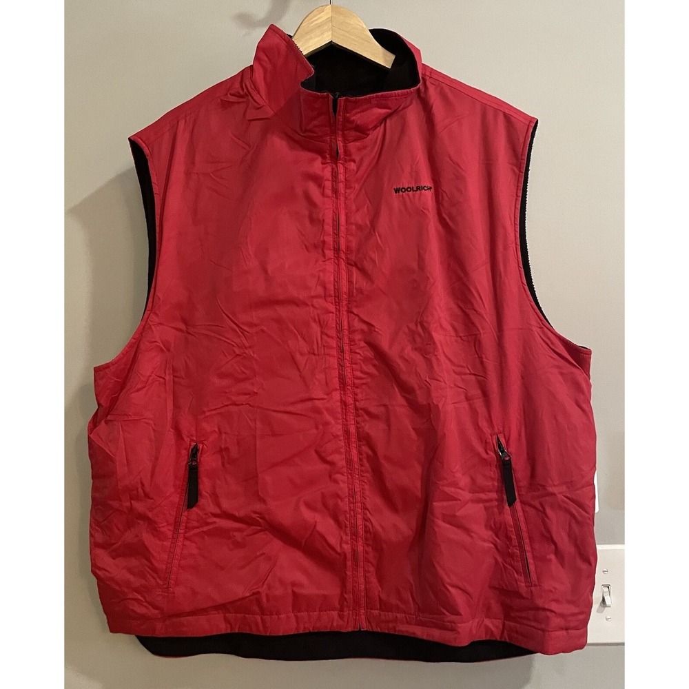 Woolrich Vest Windbreaker Fleece Lined Reversible‎ Mens XL/XXL